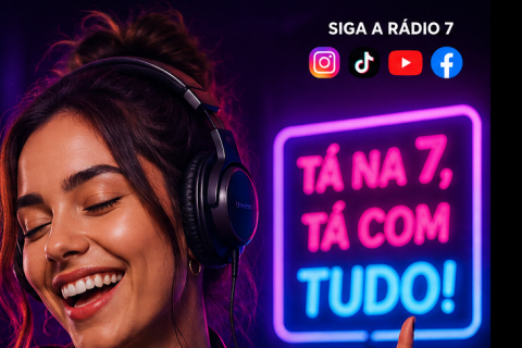 "A Rádio 7 entrou nas trends! 🤖🔥 Aqui a IA cria, a música conecta e a diversão nunca sai de moda."